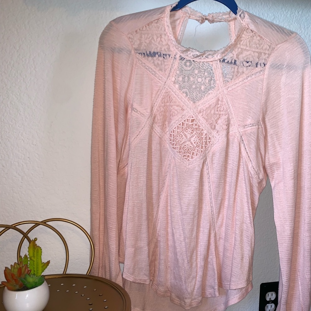 Blush pink blouse